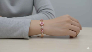 Rose Gold Plated Floral Bracelet