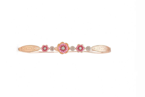 Rose Gold Plated Floral Bracelet