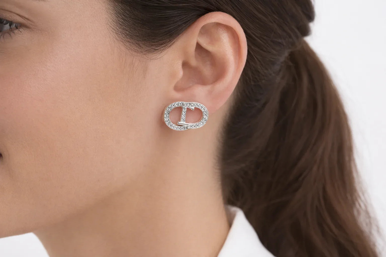 Brand Inspired D Zirconia Stud Earrings - Miora