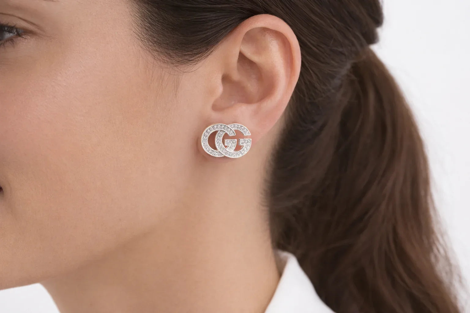 Brand inspired G Zirconia Stud Earrings - Miora