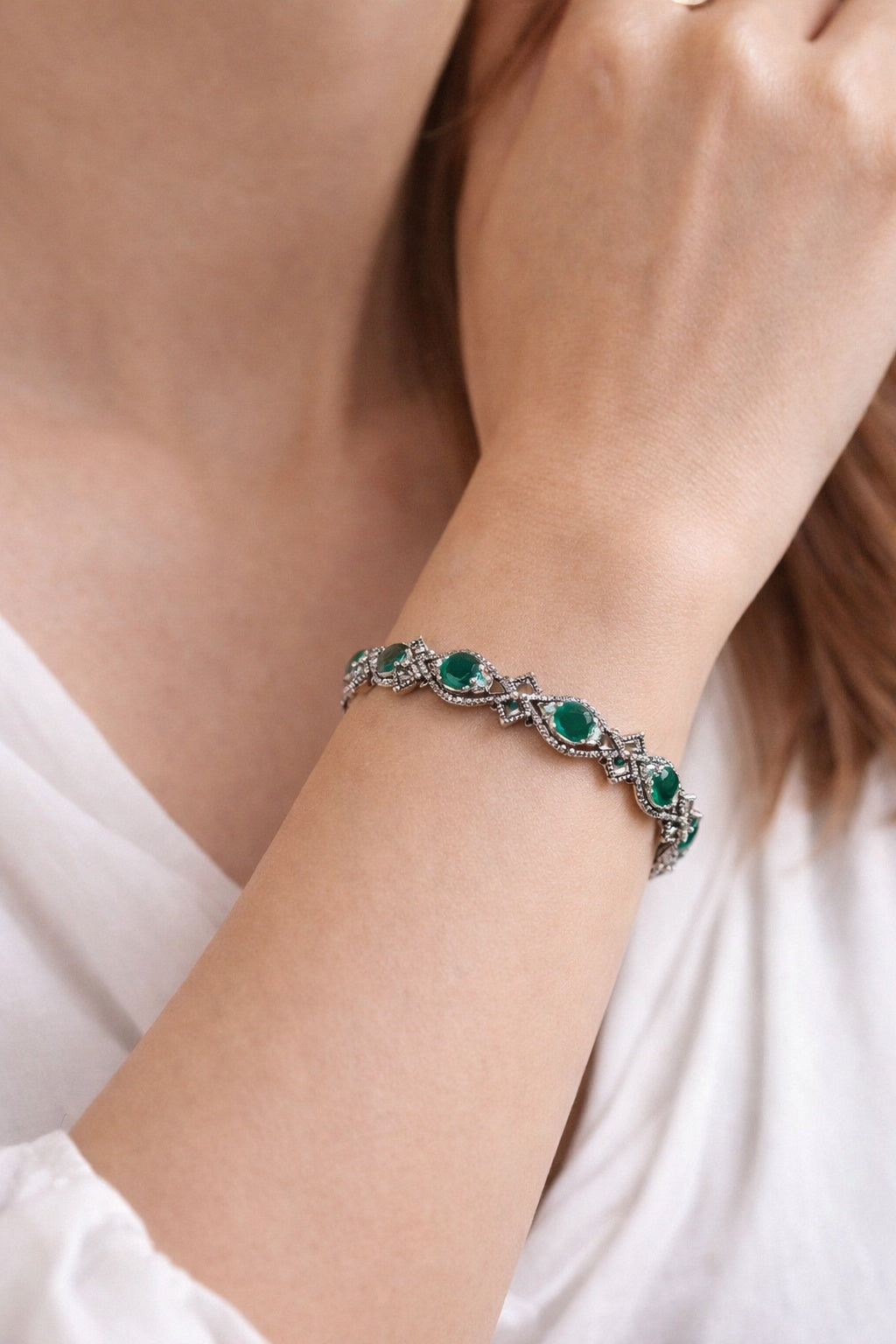 Emerald-Heritage Zirconia Bracelet