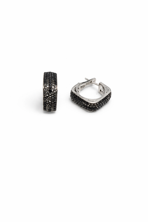 Pave Rectangle Earrings - Miora
