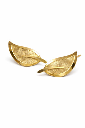 Textured Silver hanging earrings - Miora