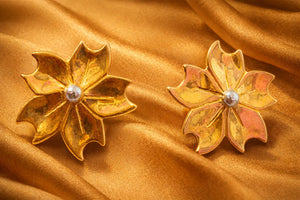 Floral Stud Earrings| Gold Plated - Miora