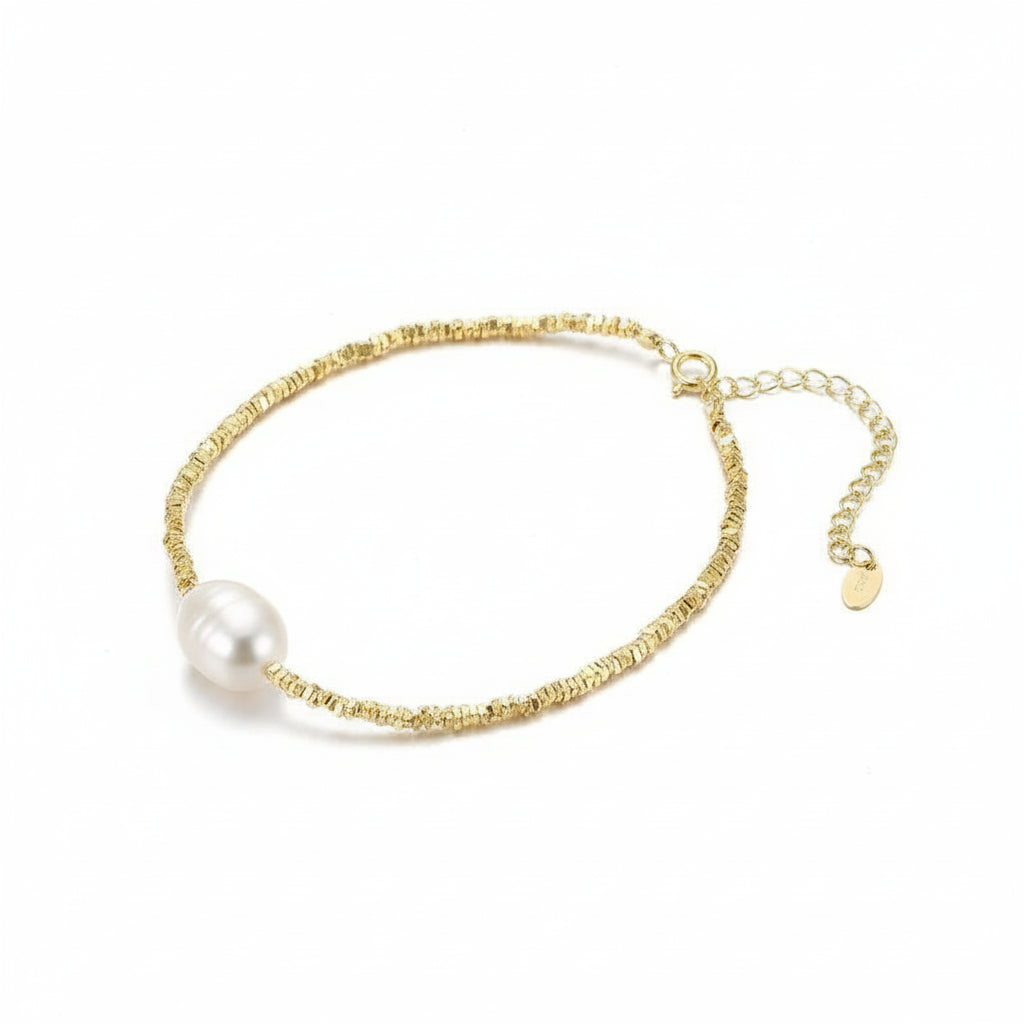Baroque Pearl Bracelet | Gold & Silver Variants | Sterling Silver Handmade Design