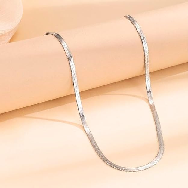 Sleek Flat Snake Chain Necklace