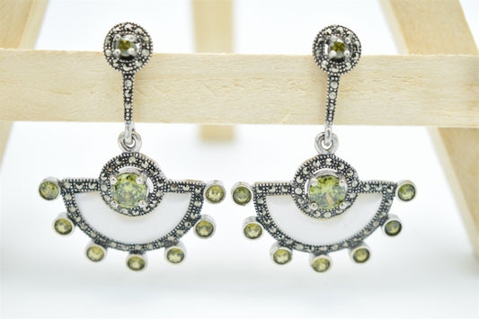 Antique Half-Moon Chandbali Earrings