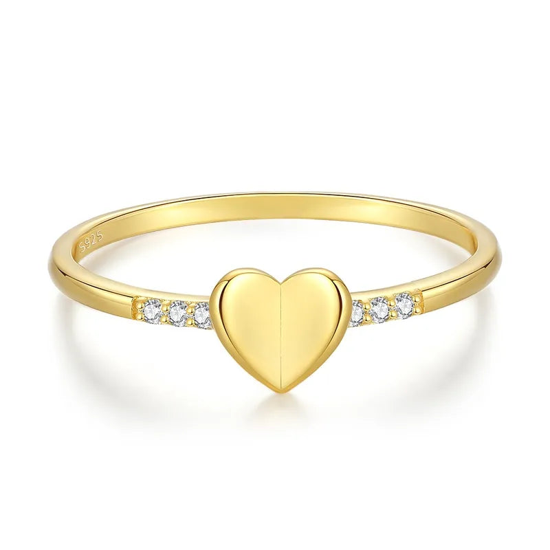 Gold Plated Heart Love Adjustable Band