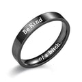 Be Kind Stay Fierce Ring | Black Finish | Sterling Silver | Gold Plated | Black