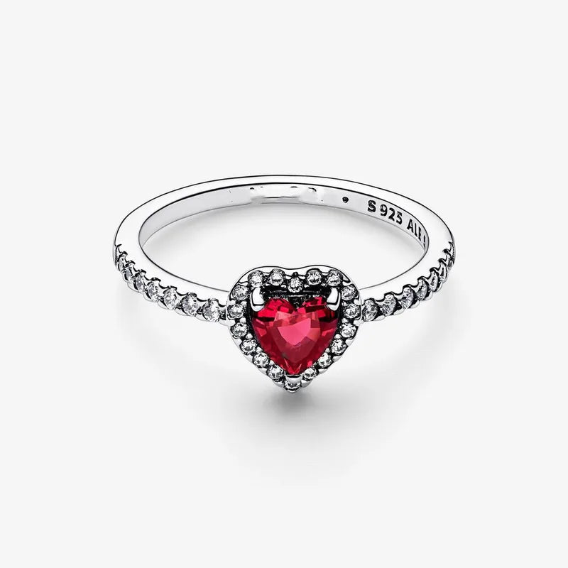 Red Heart Zircon Jewellery Set