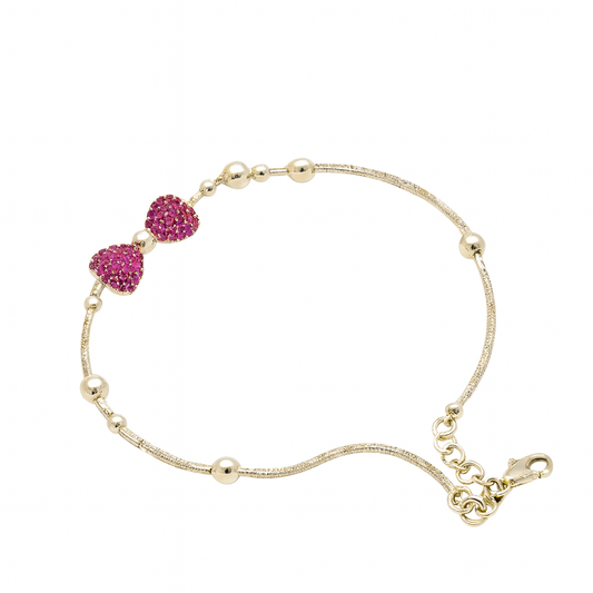 Sterling Silver 925 Womens Blossom Bow Anklet
