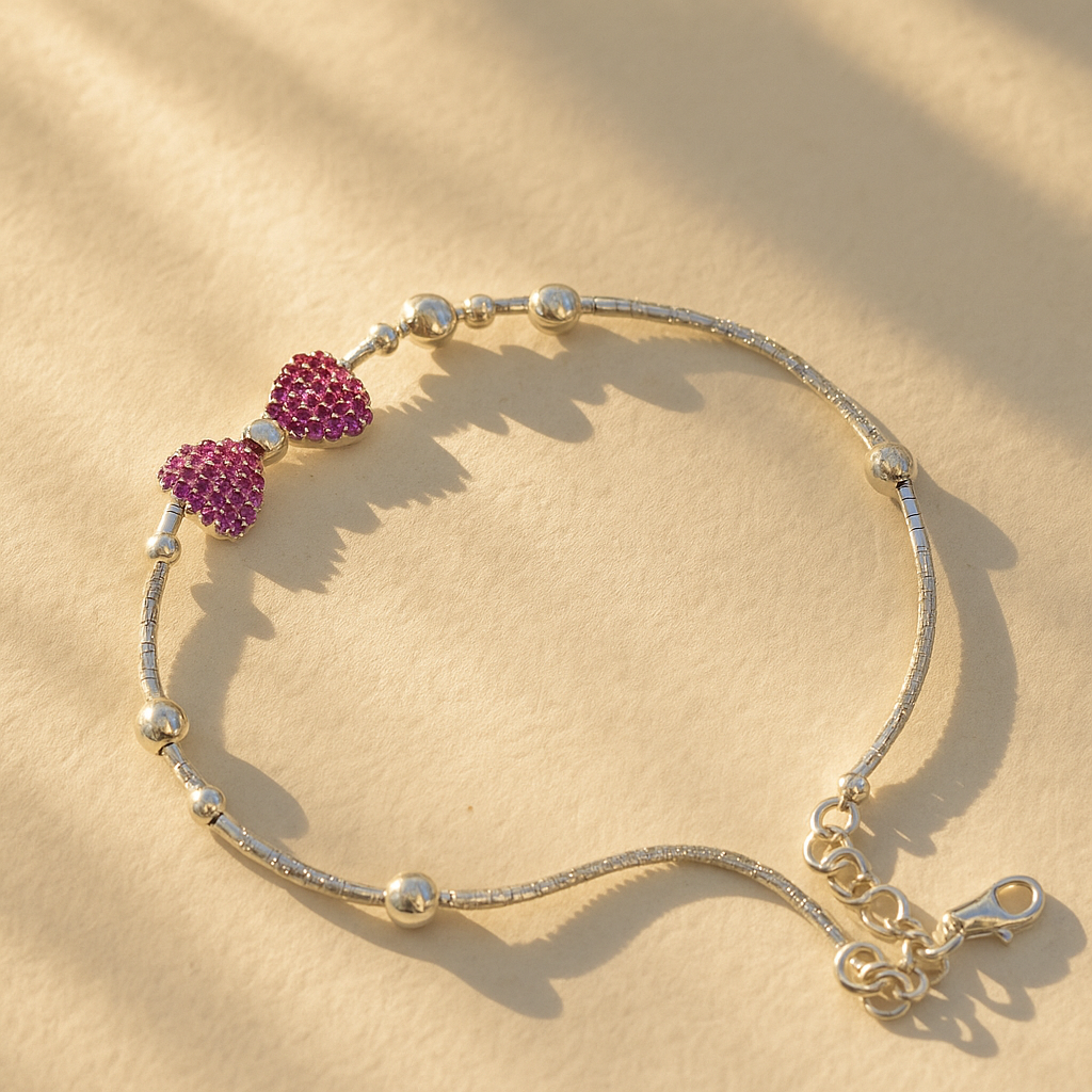 Womens Blossom Bow Anklet