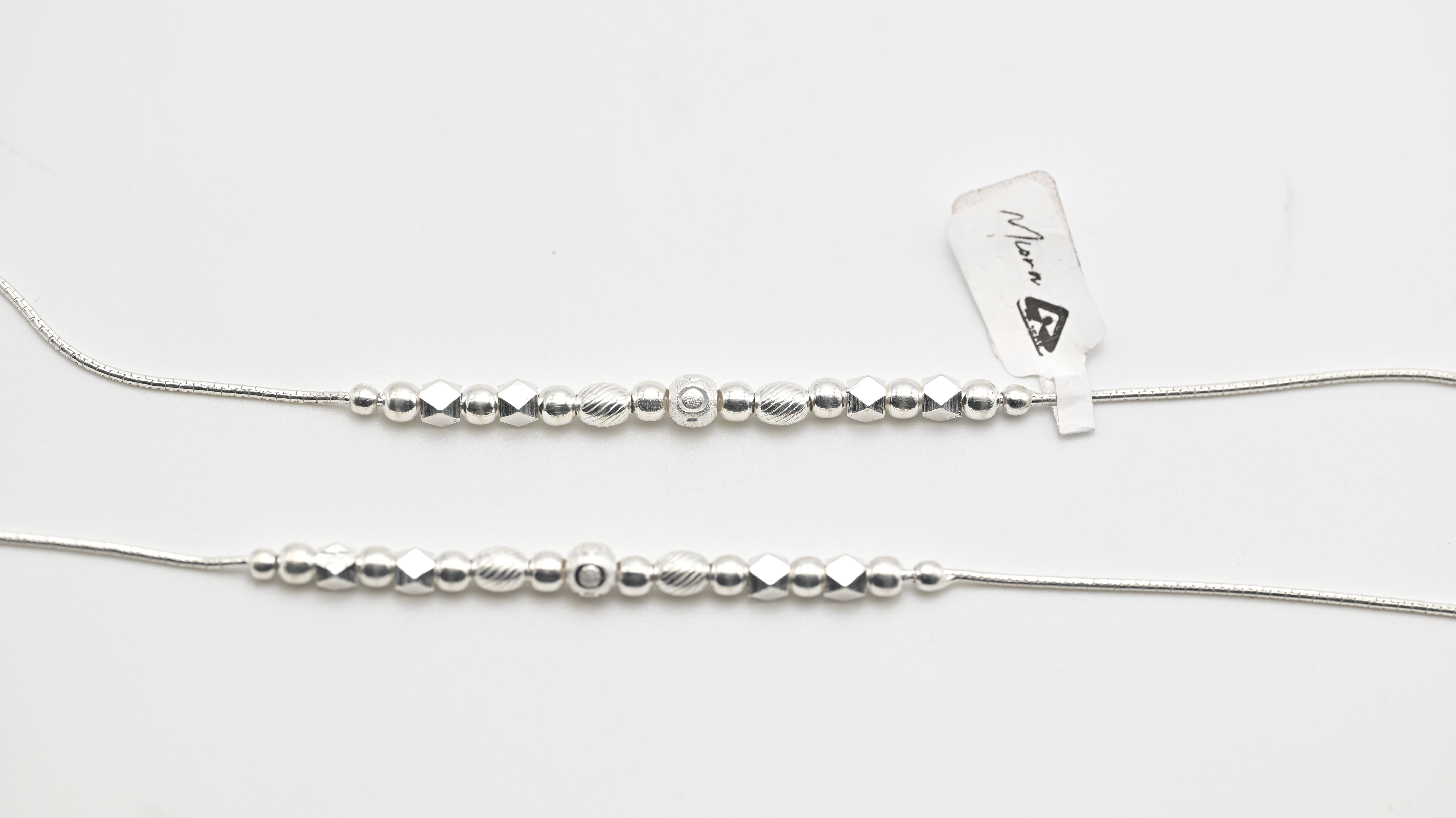 Diamond-Cut Beaded Anklet