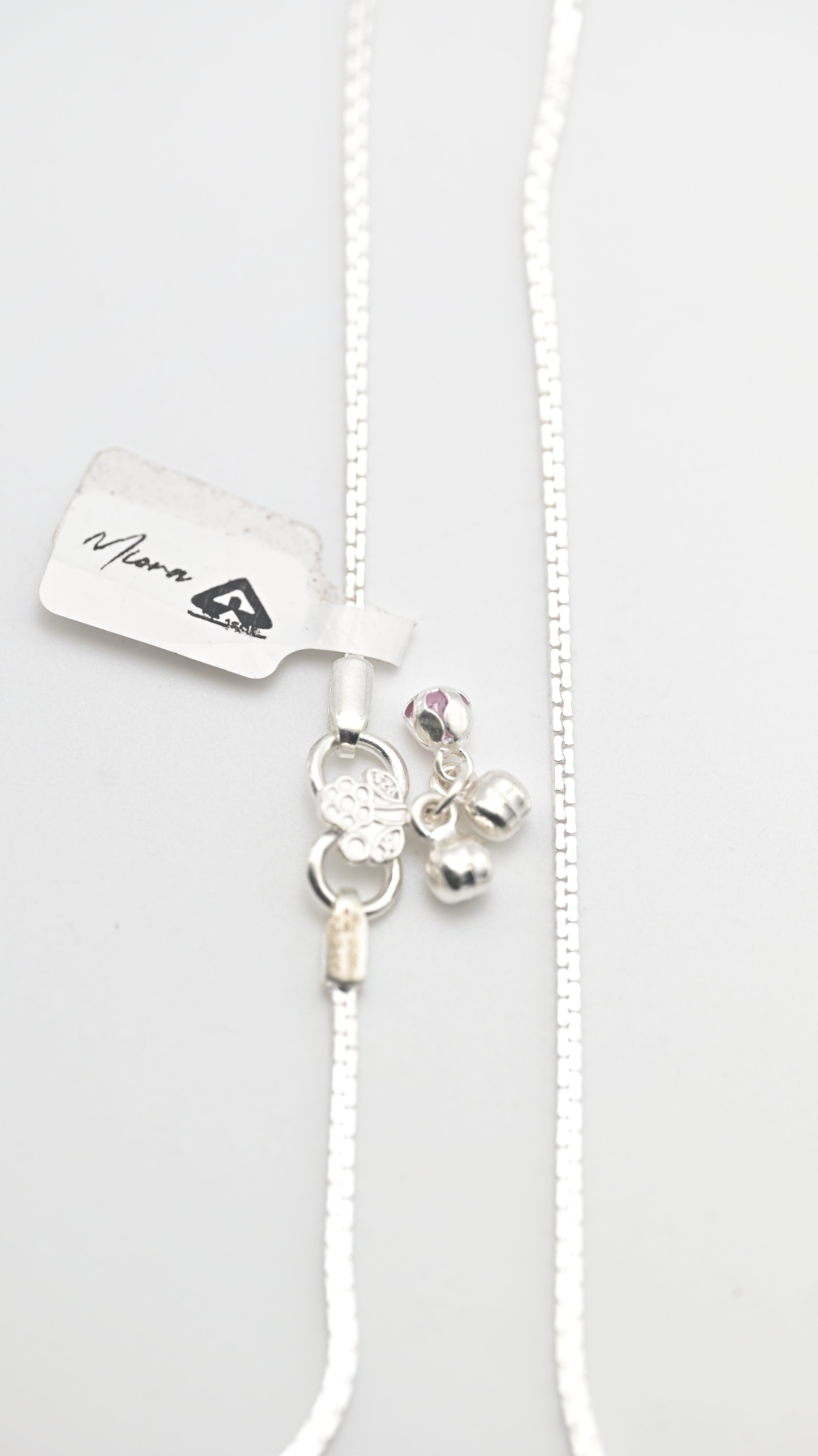 Classic Silver Box Chain Payal