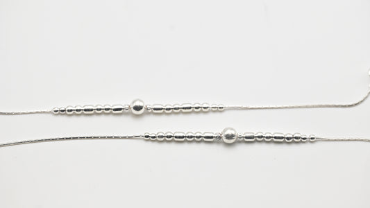 Sterling Silver 925 Beaded Payal  Anklet