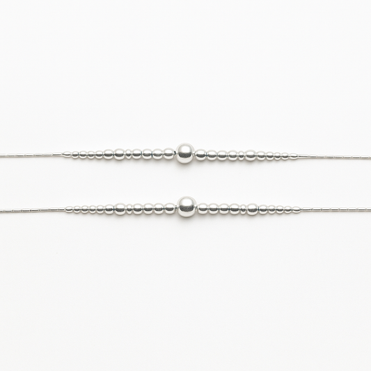Sterling Silver 925 Beaded Payal  Anklet
