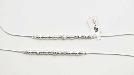 Sterling Silver 925 Beaded Anklets