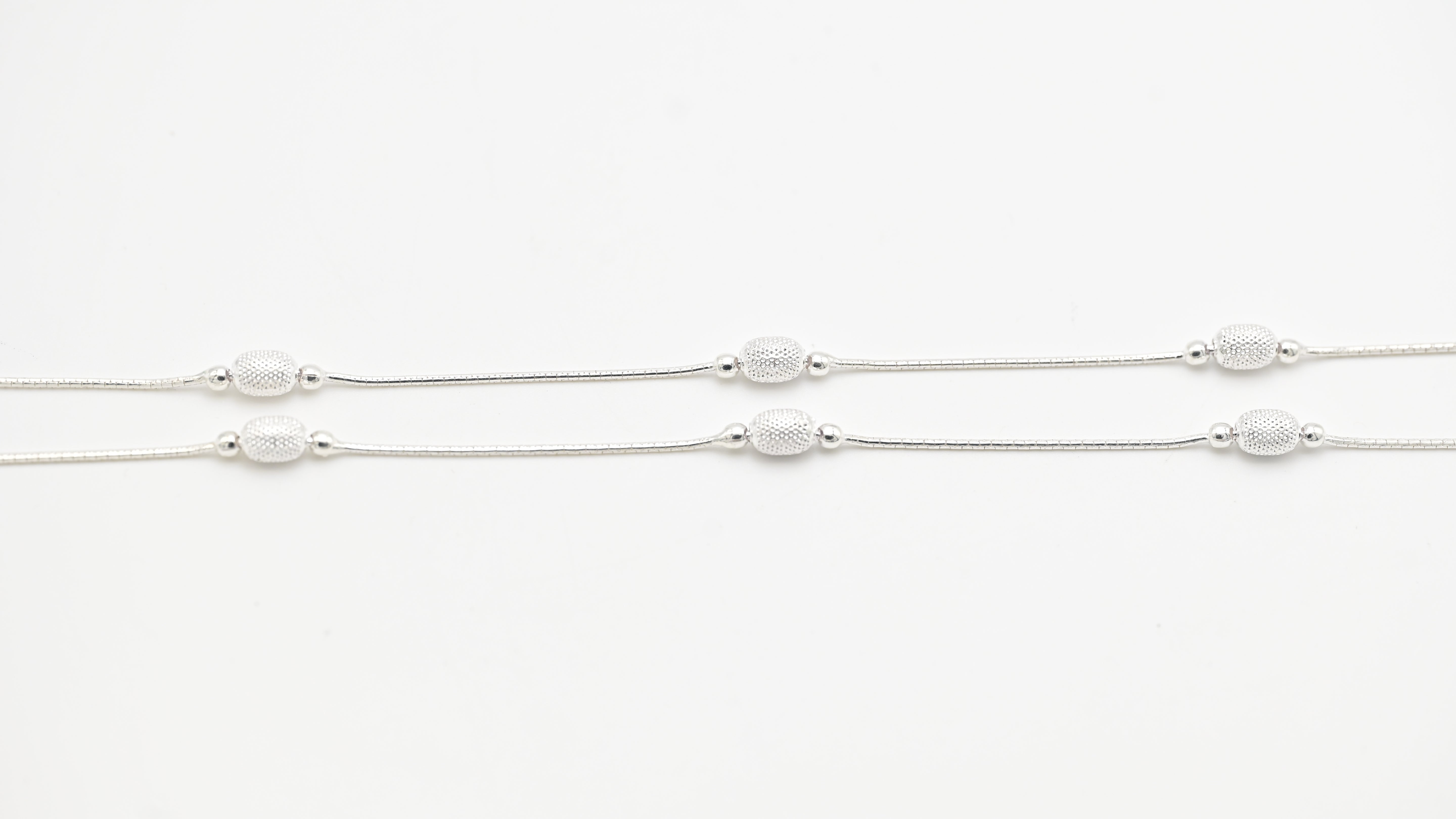 Textured Bead Anklets