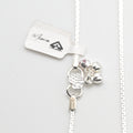 Box Chain Anklet with Floral Charm & Bead Detailing