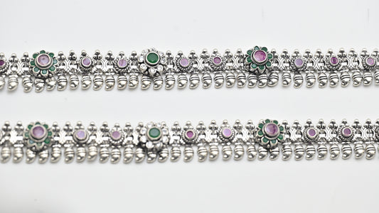Sterling Silver 925 Traditional Oxidised Silver Anklet