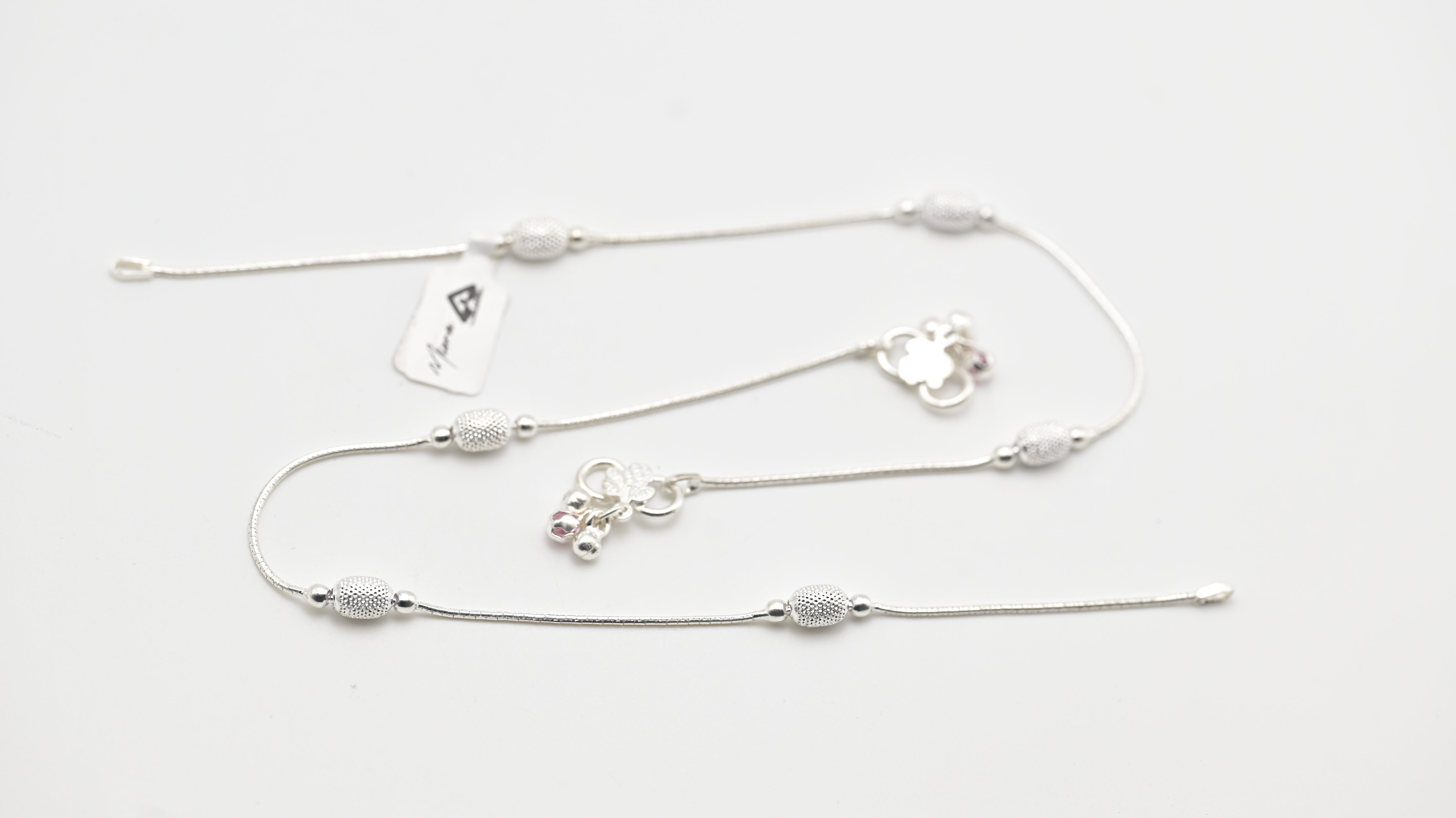 Elegant Textured Bead  Anklet