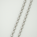 Elegant Silver-Plated Crystal Chain Anklet