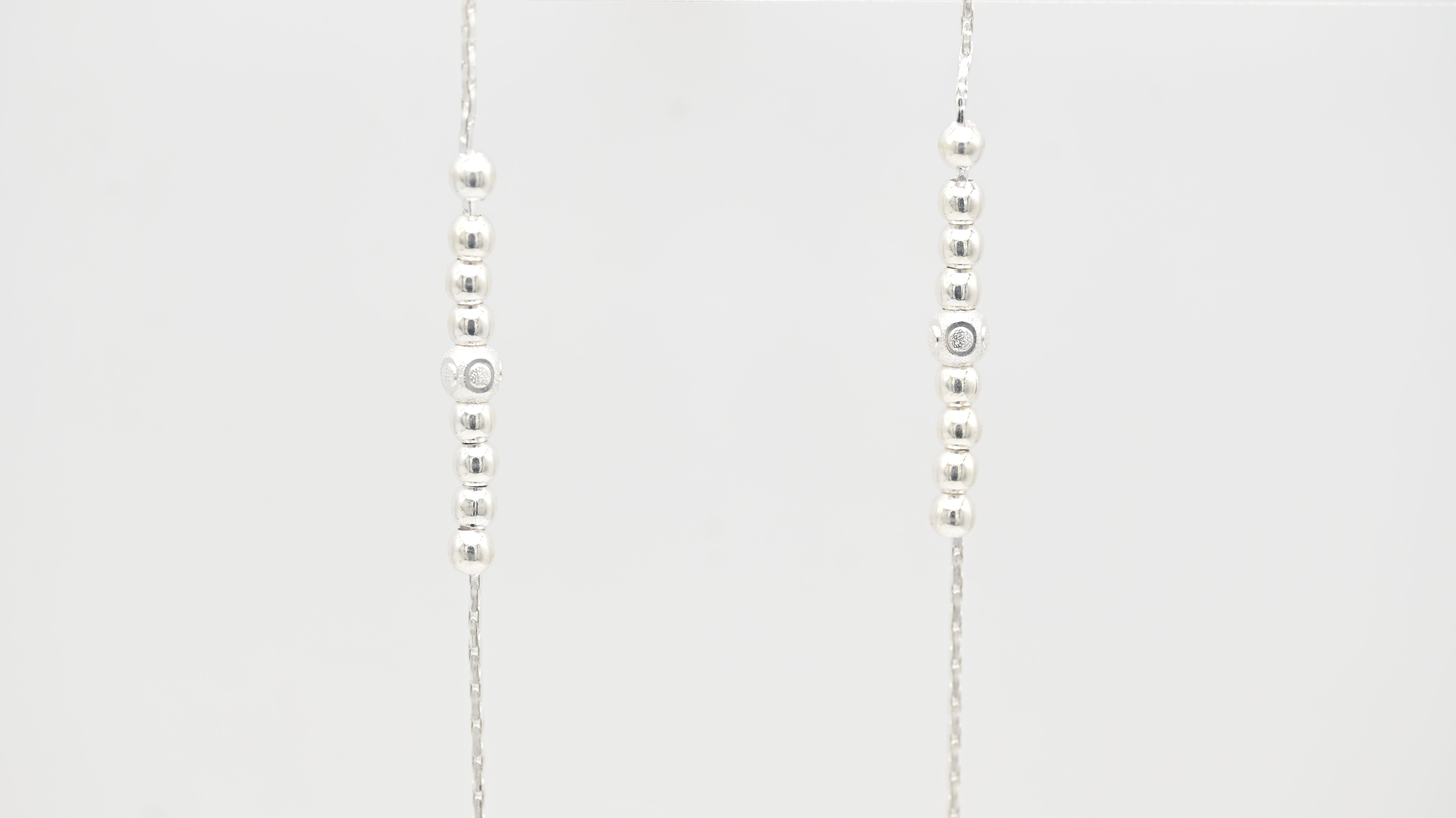 Minimalist Beaded Anklet with Diamond Accents