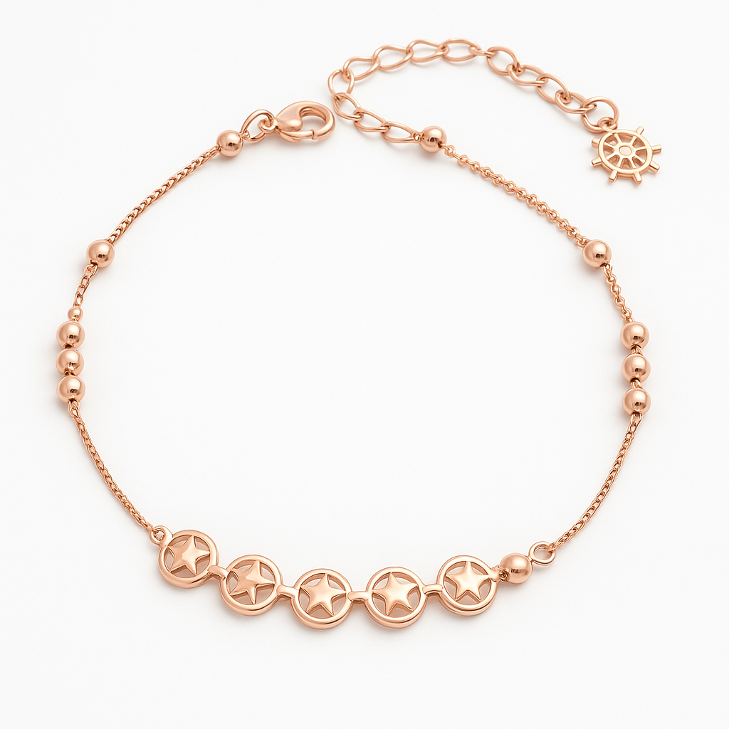 women  Rose Gold Anklet