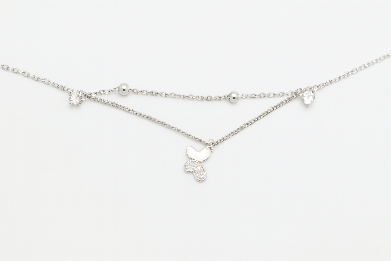 Dual Chain Butterfly Anklet