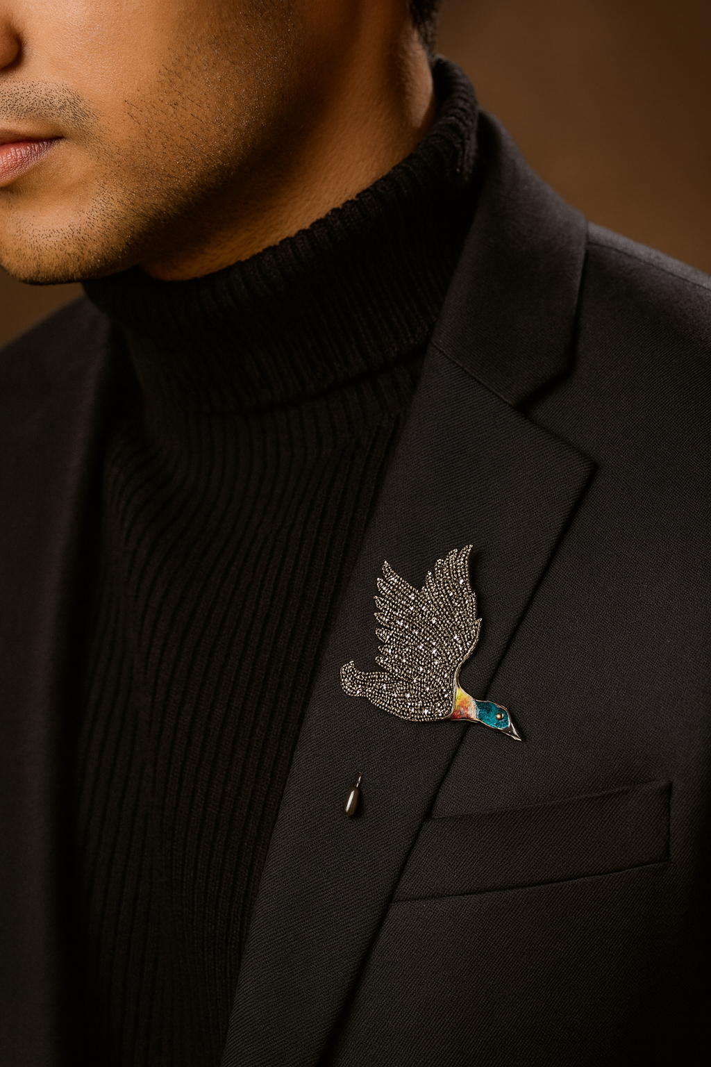 Flying Duck Enamel Brooch