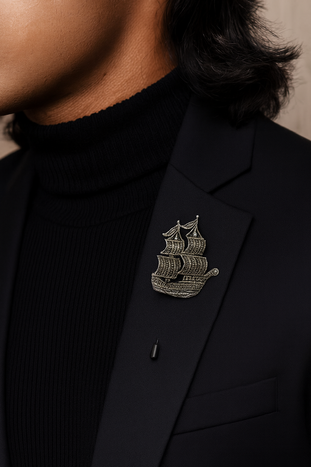 Vintage Sailing Ship Brooch