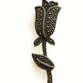 Rose Marcasite Brooch