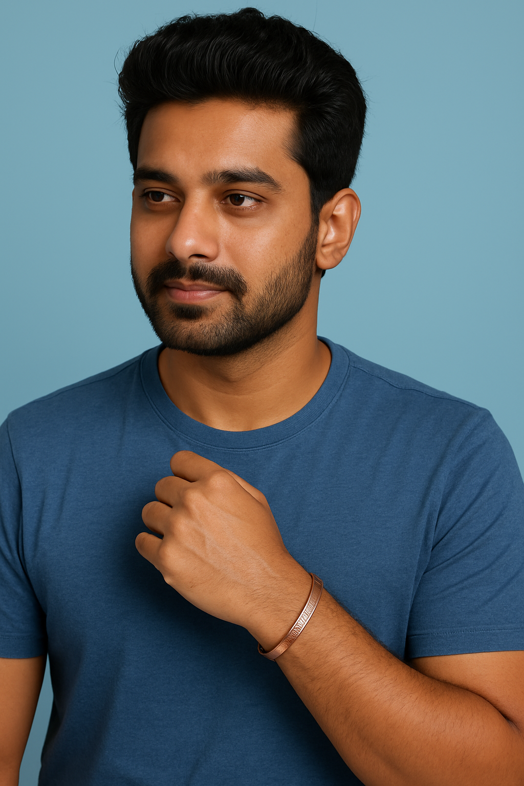 Elegant Rose Gold Plated Bangle with Crystal Accents