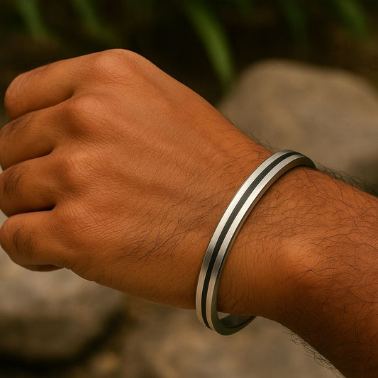 Sterling Silver Dual Line Kada