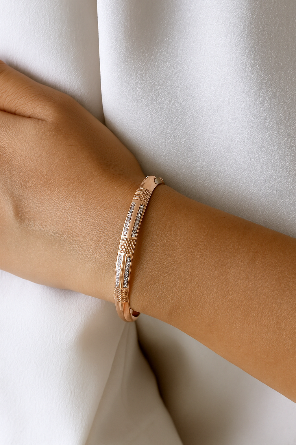 Women's elegant cz Rose gold designed Bracelet