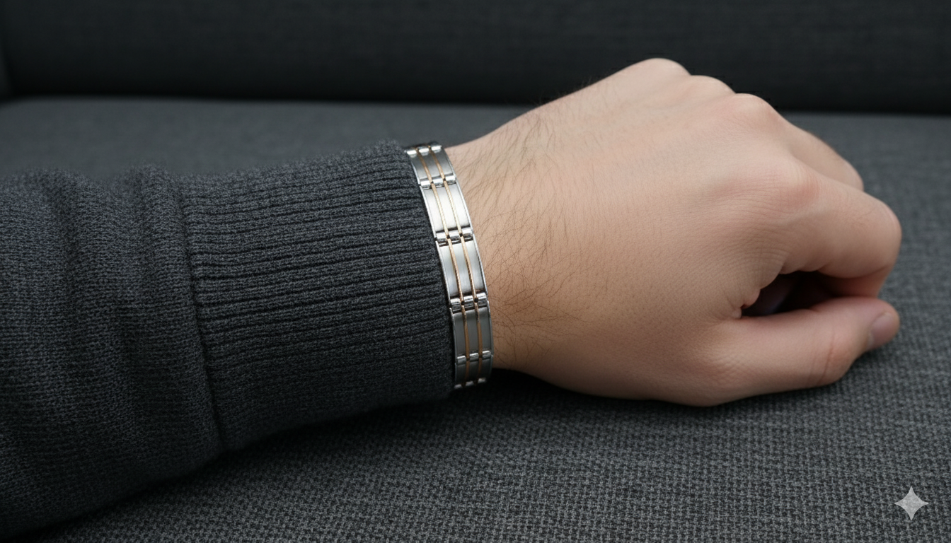 Men's Dual-Tone Link Bracelet