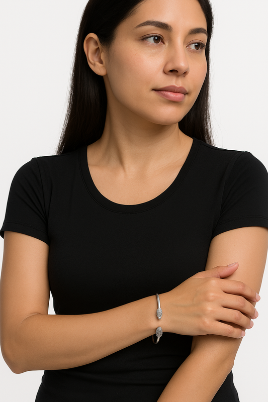 Open Cuff Snake Bracelet