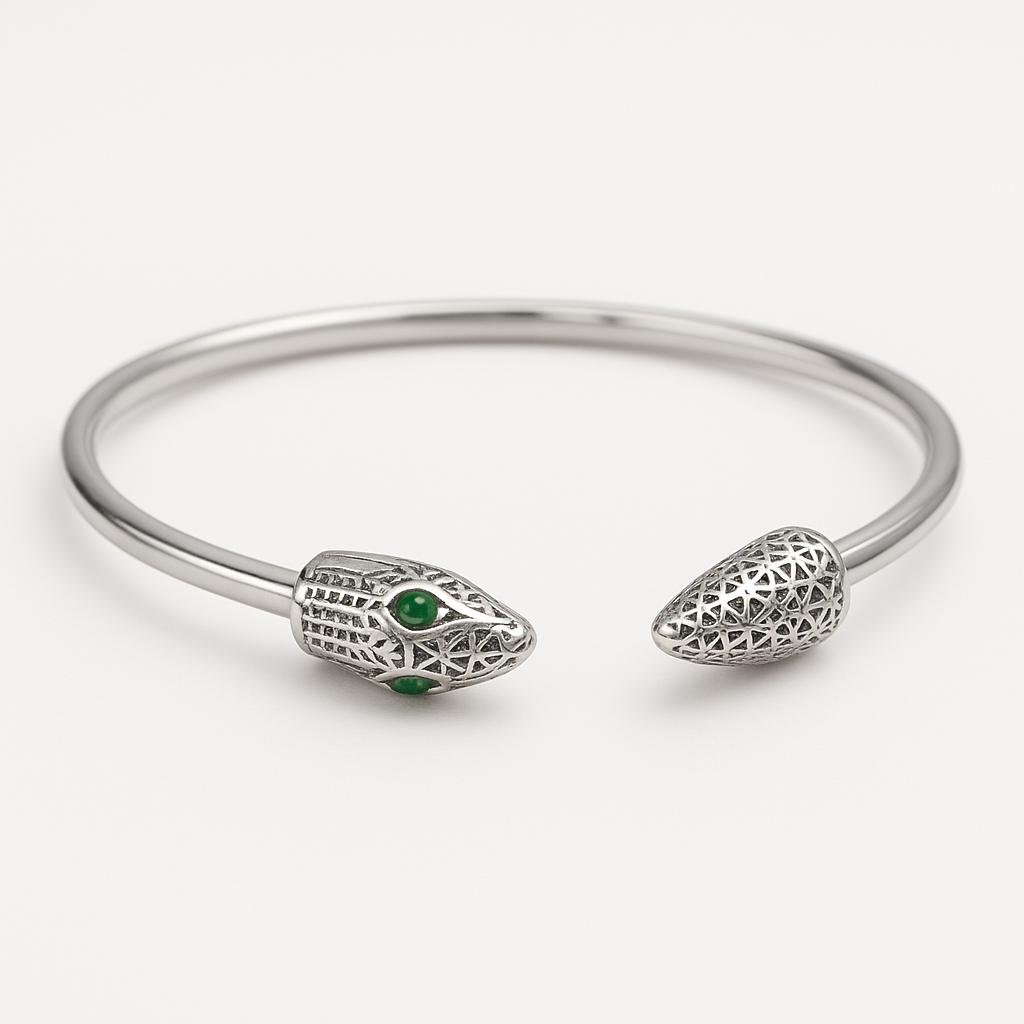 Open Cuff Snake Bracelet