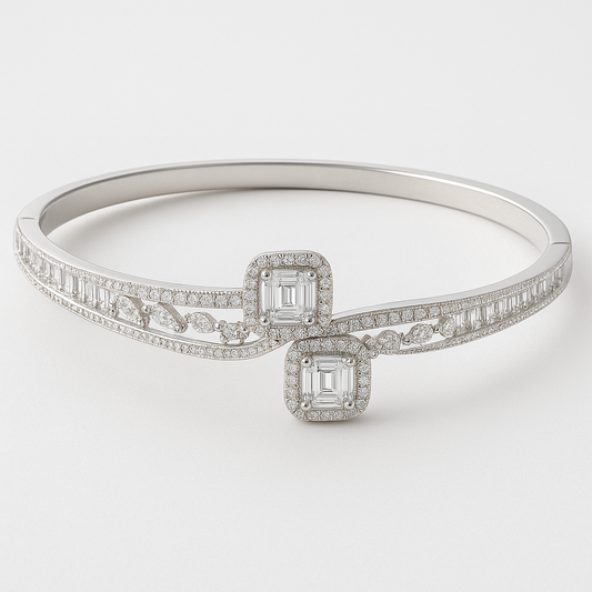 Dual Square Sparkle Bangle