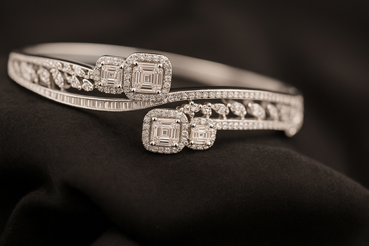 Dual Square Sparkle Bangle