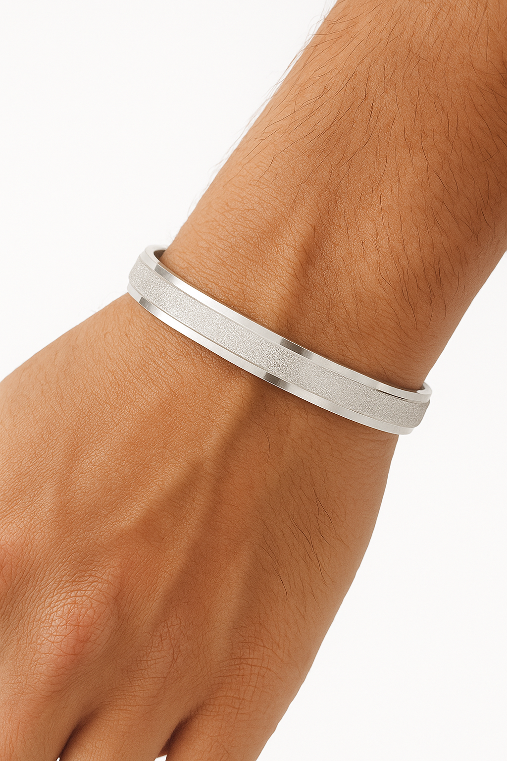 Men's sparkling Kada bracelet