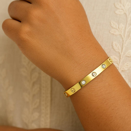 Crystal Screw Bangle