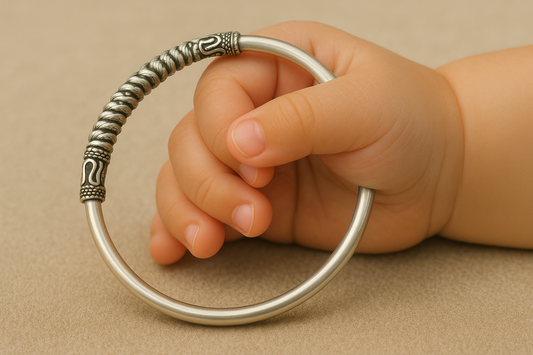 Sterling Silver Tribal Bangle