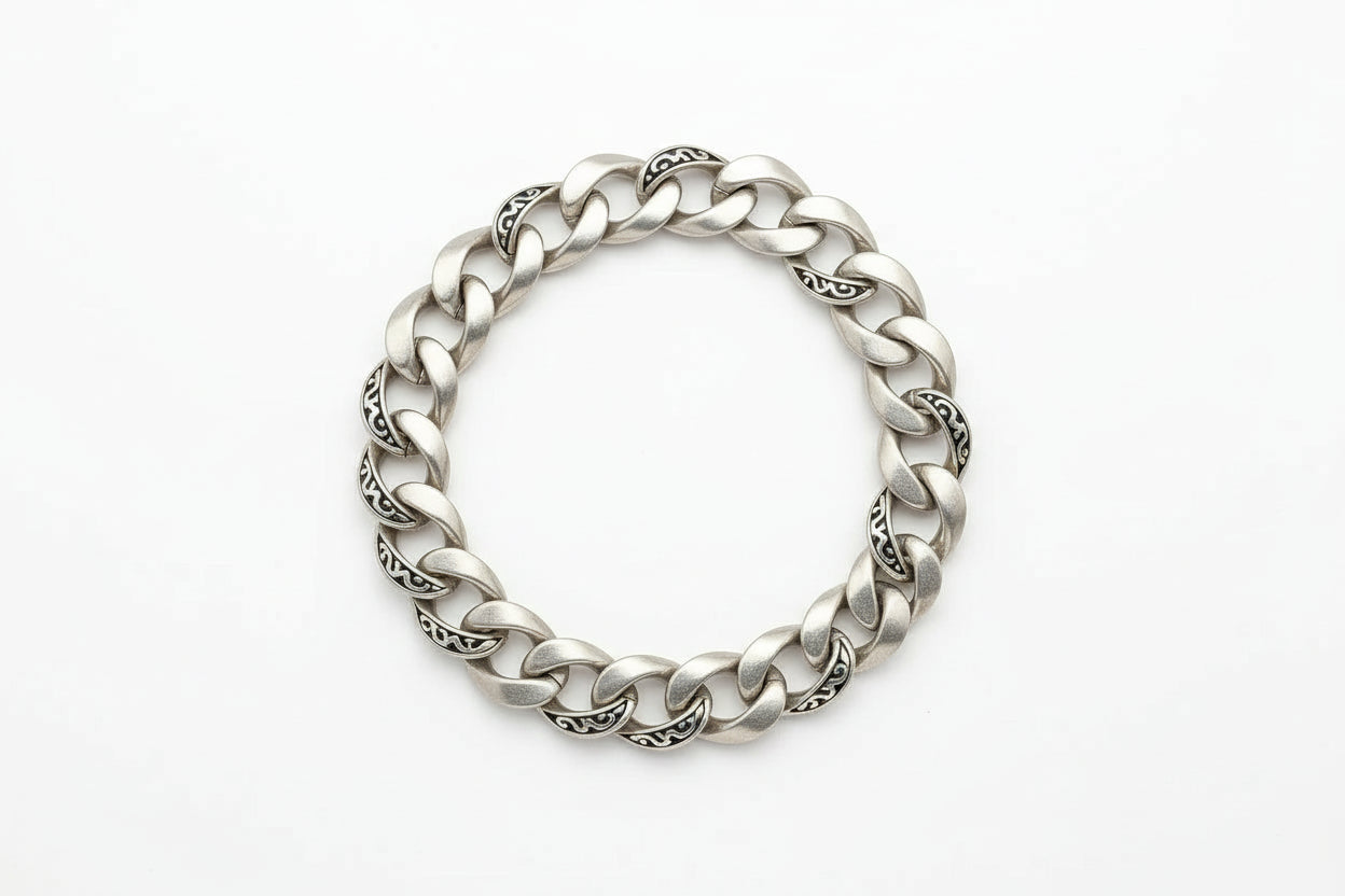 Men's Dual-Tone Link Bracelet