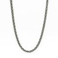 Oxidized Woven Chain Necklace | Bold Braided Design | Sterling Silver