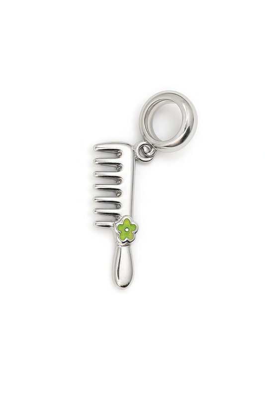 Comb Charm | Green Flower Accent | Little Legends Collection