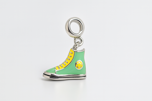 Sneaker Charm | Green & Yellow Enamel | Dazzle Den Collection