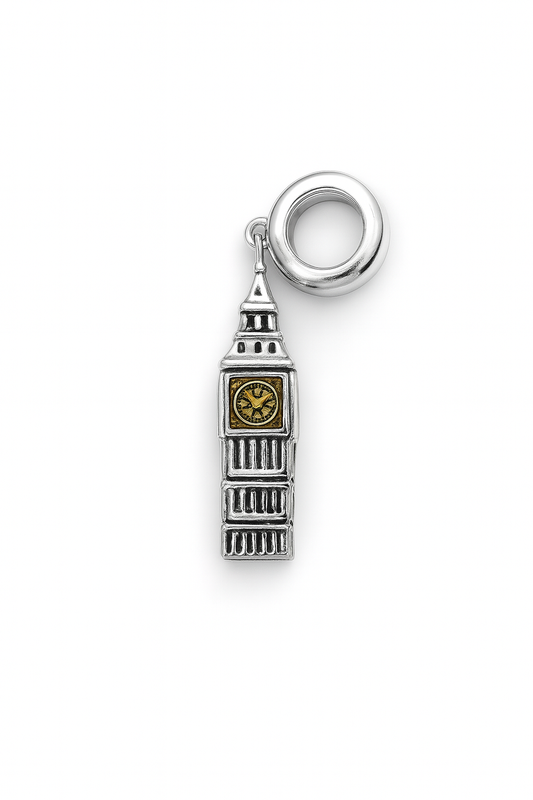 Big Ben Charm | Silver with Golden Clock Detail | Little Legends Collection