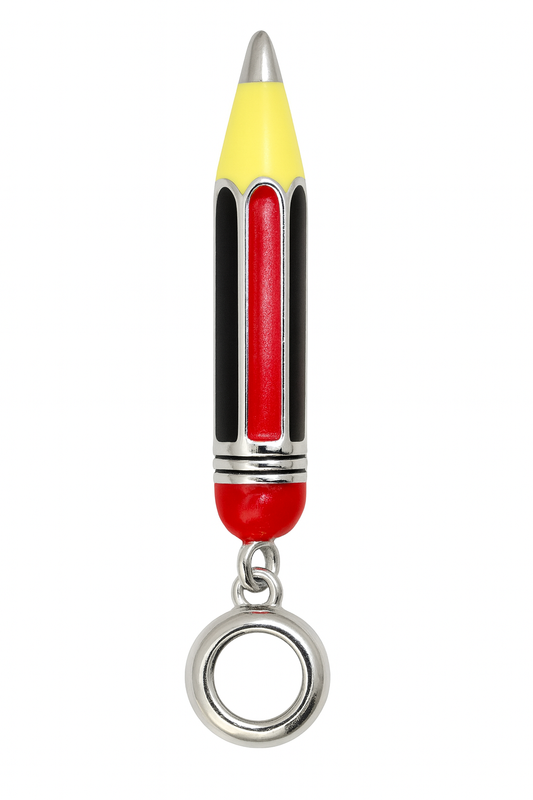 Colour Me Creative Pencil Charm | Red, Yellow & Black Enamel | Little Legends Collection