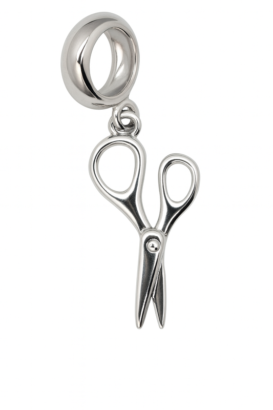Crafted with Care Scissors Charm | Polished Silver Finish | Little Legends Collection